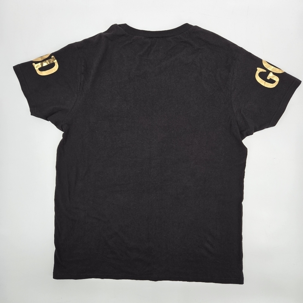 On Fire Black and Gold Spiritual Graphic T-Shirt - Picture 6 of 6